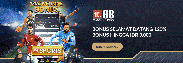 Animasi promosi M88 Indonesia menampilkan berbagai bonus dan layanan taruhan